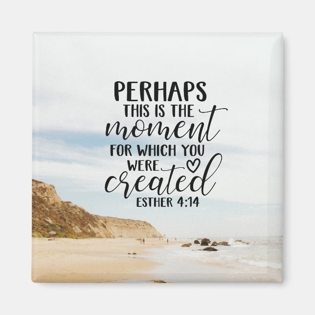 Aimant Esther 4:14 Moment pour lequel vous avez été créé (Devant)