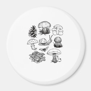 Aimant Esthétique Cottagecore Goblincore Champignon Escar
