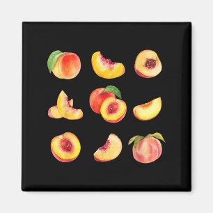 Aimant esthétique vintage bohème amateur de pêche fruit a
