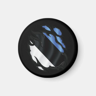 Aimant Estonie Drapeau déchiré