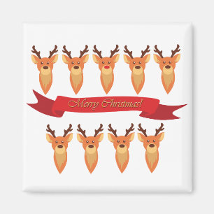 Aimant et Père Noël Reindeer
