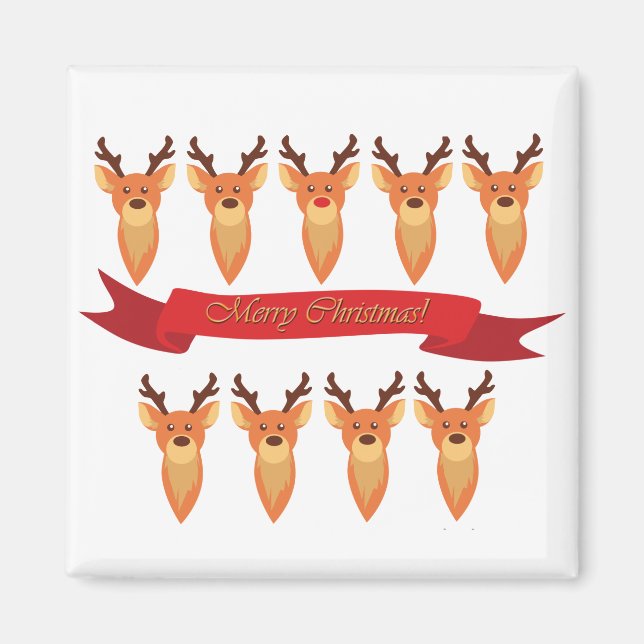 Aimant et Père Noël Reindeer (Devant)