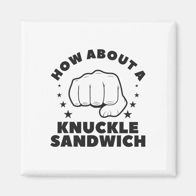 Aimant Et Une Boîte De Boxe À Sandwich Knuckle (Devant)