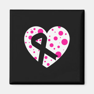 Aimant Étaler L'Amour Avec Le Coeur Graphique Pink Ribbon