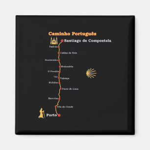 Aimant Étapes de la route Caminho Português De Santiago C