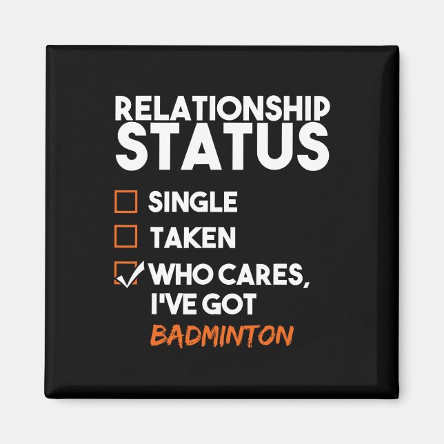 Aimant État de la relation Ive a Badminton Funny Sarcas (Devant)
