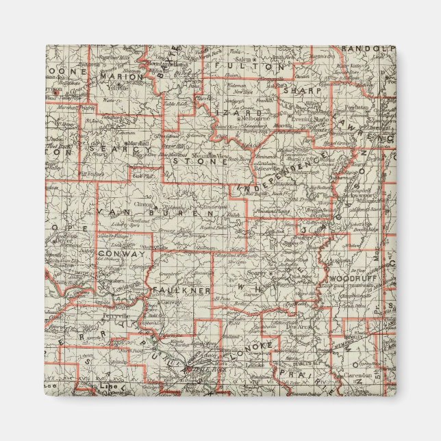 Aimant État de l'Arkansas (Devant)