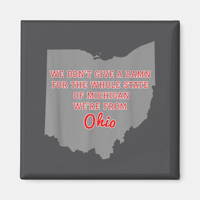 Aimant État de l'Ohio, on se fiche du Michigan  (Devant)