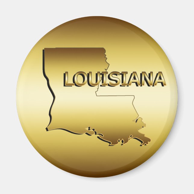 AIMANT ÉTAT DE LOUISIANA GOLD MEDALLION (Devant)