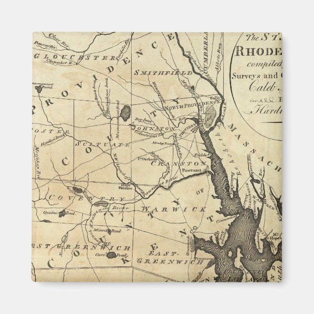 Aimant État de Rhode Island (Devant)