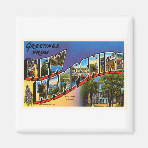 Aimant État de souvenir de Vintage voyage du New