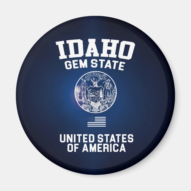 Aimant État d'Idaho Gem (Devant)