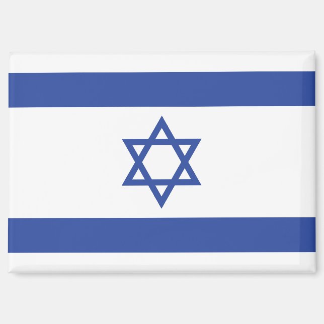 Aimant Etat d'Israël Drapeau, Étoile de David Juifs (Recto)
