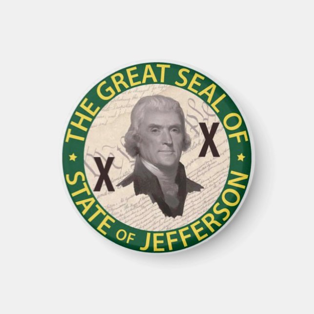 Aimant État du Bouton Jefferson avec Instruction constitu (Devant)