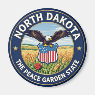 Aimant État du Dakota du Nord Patrimoine du Jardin de la 