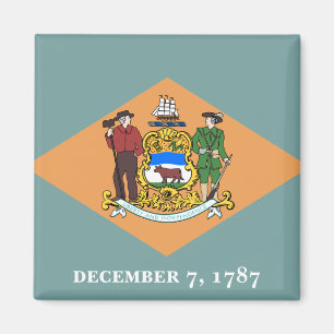Aimant État du drapeau du Delaware