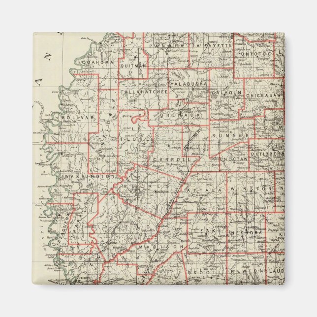 Aimant État du Mississippi (Devant)