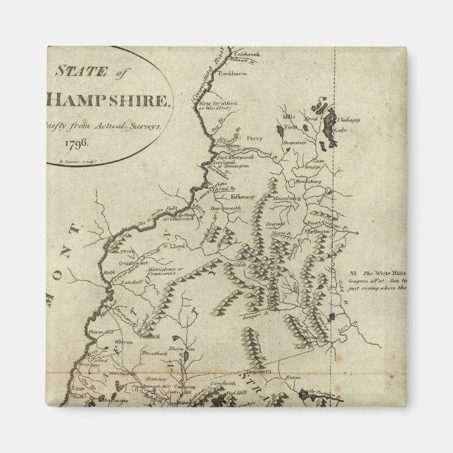 Aimant État du New Hampshire 4 (Devant)
