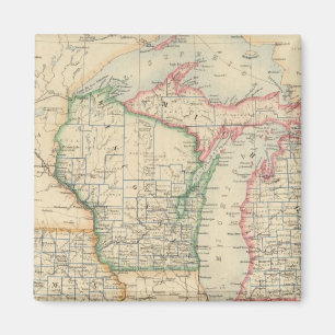 Aimant États du Michigan, du Wisconsin et de l'Iowa