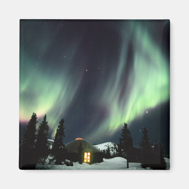 Aimant États-Unis, Alaska, Chena Hot Springs. Aurore boré (Devant)