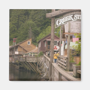 Aimant États-Unis, Alaska, Ketchikan, Creek Street, centr