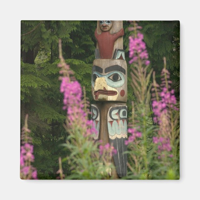 Aimant États-Unis, Alaska, Ketchikan, Totem Bight State (Devant)