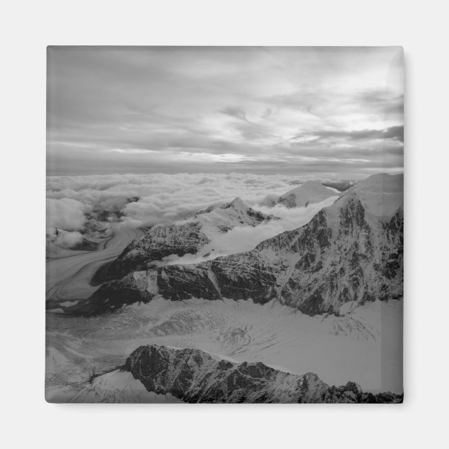 Aimant États-Unis, Alaska, Parc national Denali, Vue aéri (Devant)