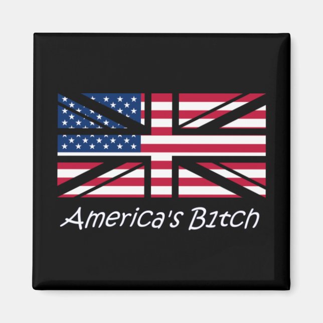 Aimant États-Unis d'Angleterre (Version Slogan) (Devant)