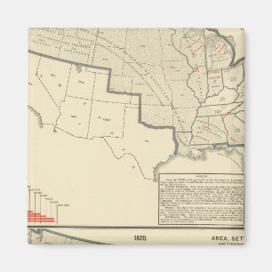Aimant États-Unis Deux cartes lithographiées en deux coul