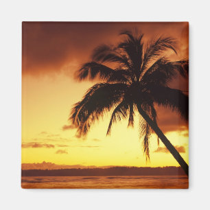 Aimant États-Unis, Hawaï, Maui, Coucher de soleil coloré