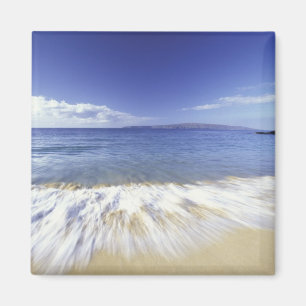 Aimant États-Unis, Hawaï, Maui, Vagues déferlant à Makena