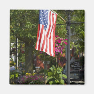 Aimant États-Unis, New York, Lewiston. Drapeau américain 