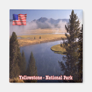 Aimant États-Unis Parc national de Yellowstone - Panorama