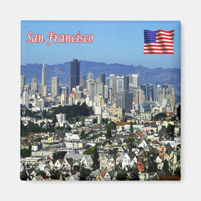 Aimant États-Unis - San Francisco - Alamo Carré Panorama (Devant)