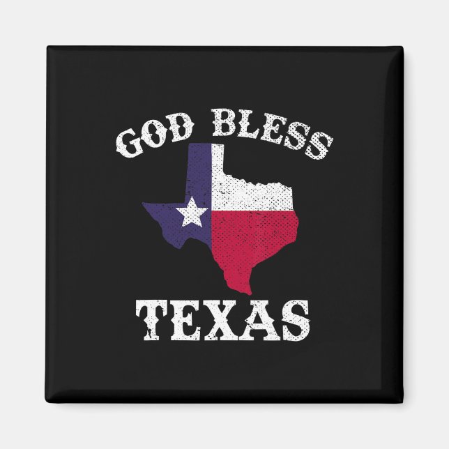Aimant États-Unis Texas Drapeau texan Dieu béni Texas (Devant)