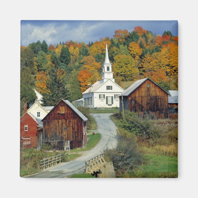 Aimant États-Unis, Vermont, rivière Waits. Le feuillage d (Devant)