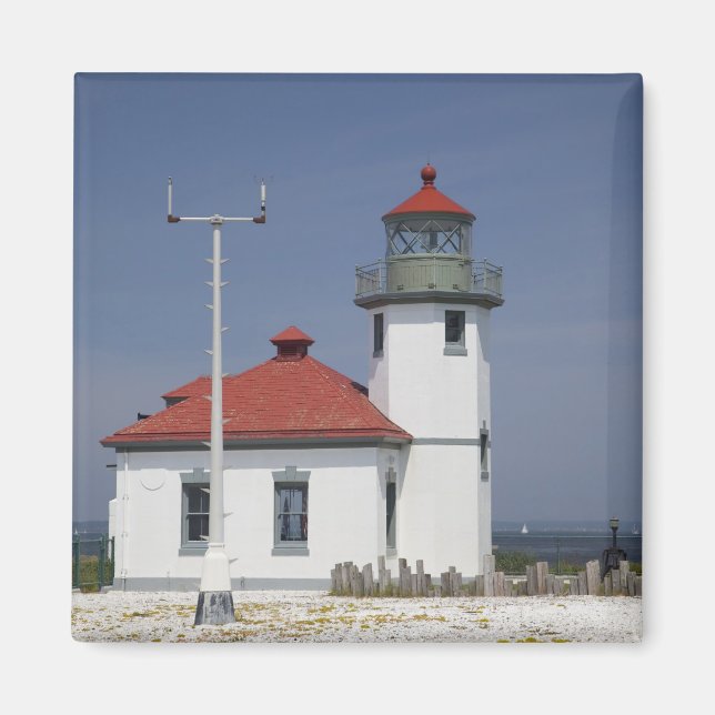 Aimant États-Unis, Washington, Seattle, Alki Point Lighth (Devant)