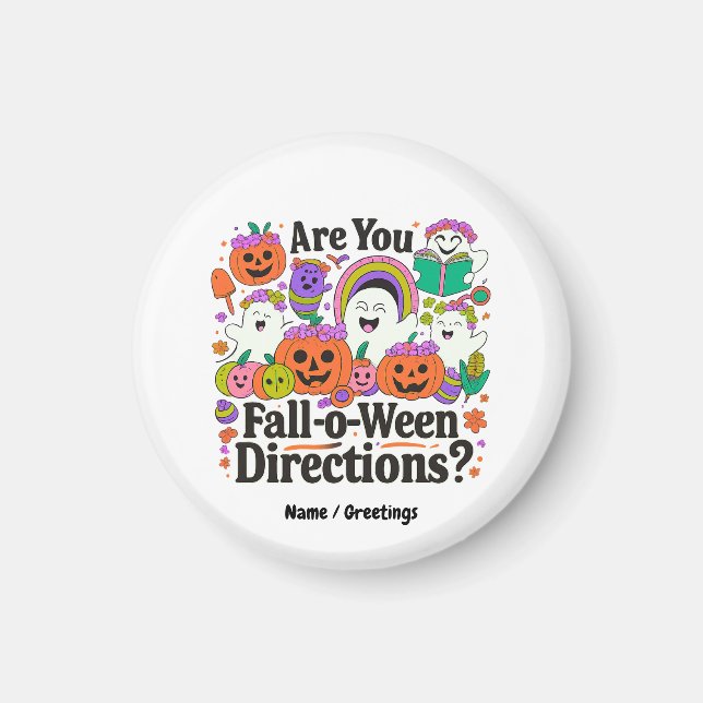 Aimant Êtes-Vous Tombé O Ween Directions Enseignant Hallo (Devant)