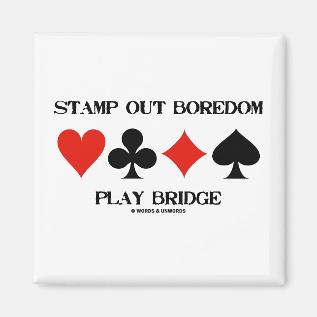 Aimant Étiqueter l'ennui Pont de jeu (Costumes de carte) (Devant)