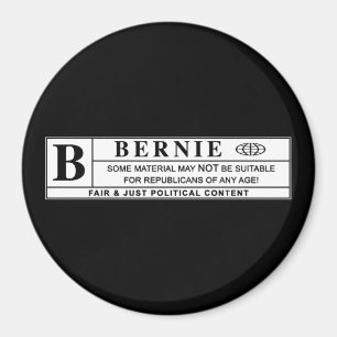 Aimant Étiquette d'avertissement Bernie Sanders