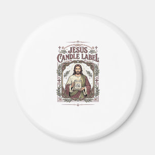Aimant Étiquette de bougie Jésus Bougie Jésus Foi chrétie