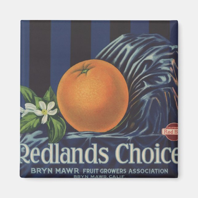 Aimant Étiquette de caisse orange de choix Redlands (Devant)