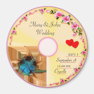 Aimant Étiquette de CD Mariage Keepsaké