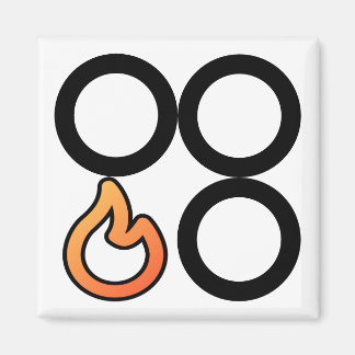 Aimant Étiquette de commande du brûleur avant gauc