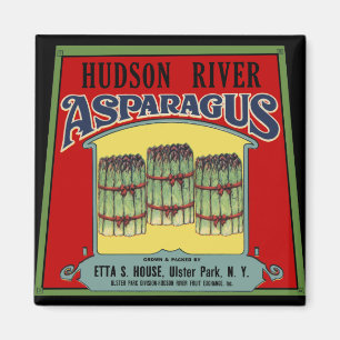 Aimant Étiquette de l'Asparagus du fleuve Hudson