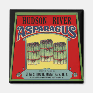 Aimant Étiquette de l'Asparagus du fleuve Hudson