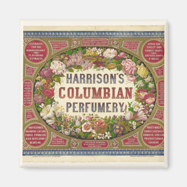 Aimant Étiquette de parfum vintage (Devant)