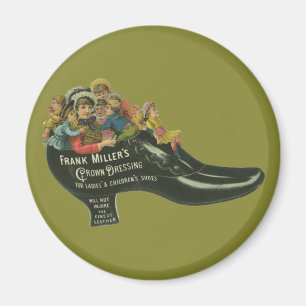 Aimant Étiquette de produit vintage, Frank Miller's Shoe