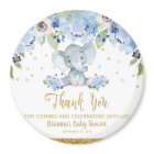 Étiquette de remerciement de Baby Shower Éléphant