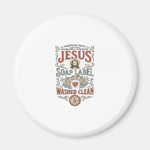 Aimant Étiquette de savon Jésus Lavé Propre Savon Jésus L